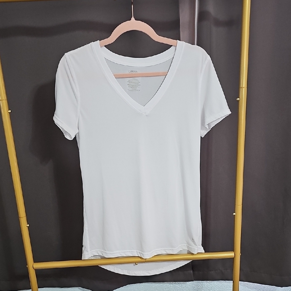 Women's White V-Neck Top